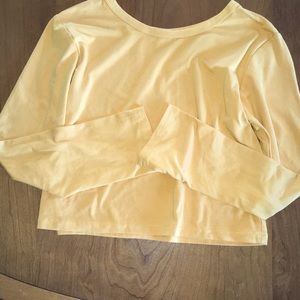 Yellow Long Sleeve Crop